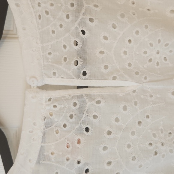 NWT Flying Tomatoe White Sleeveless Eyelet Midi Length Dress Size S - Picture 12 of 12